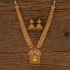 Antique Temple Necklace With Matte Gold Plating