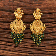 Antique Temple Earring With Matte Gold Plating