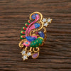 Antique Peacock Ring With Matte Gold Plating